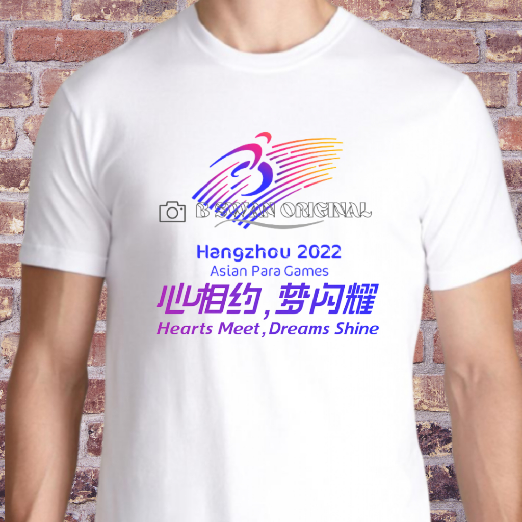 Baju Kaos Dewasa Pria Wanita  Asian Para Games ke 4 Hangzhou Cina 2022 Unisex