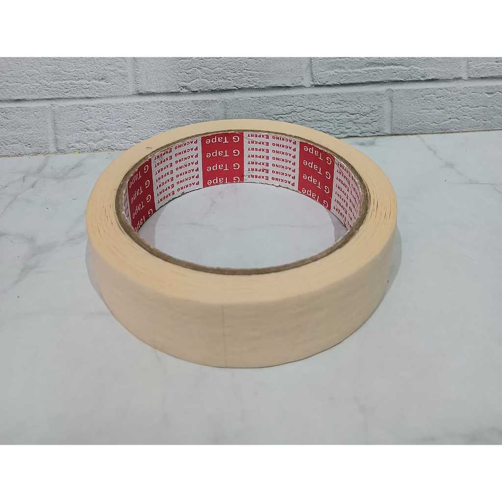 

Lakban kertas Masking Tape 24mm 1 inchi merek G Tape (21 M)