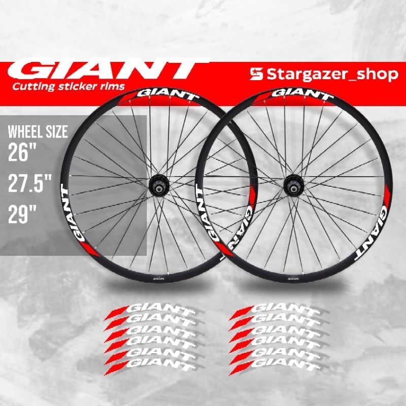 sticker cutting RIMS sepeda gunung MTB giant