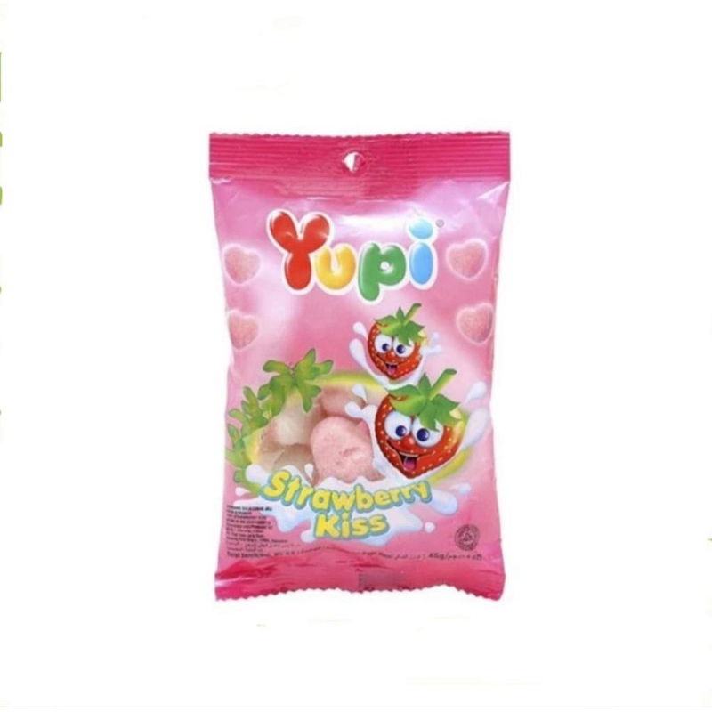 

Permen Yupi Strawberry Kiss Mini 45 gram