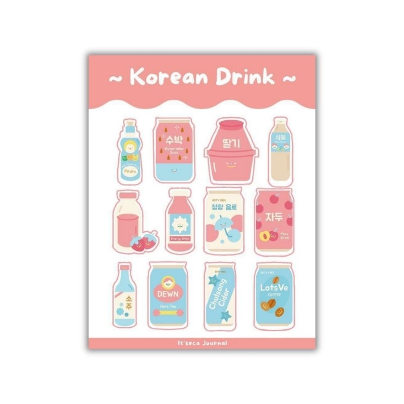

sticker glossy | sticker korean drink