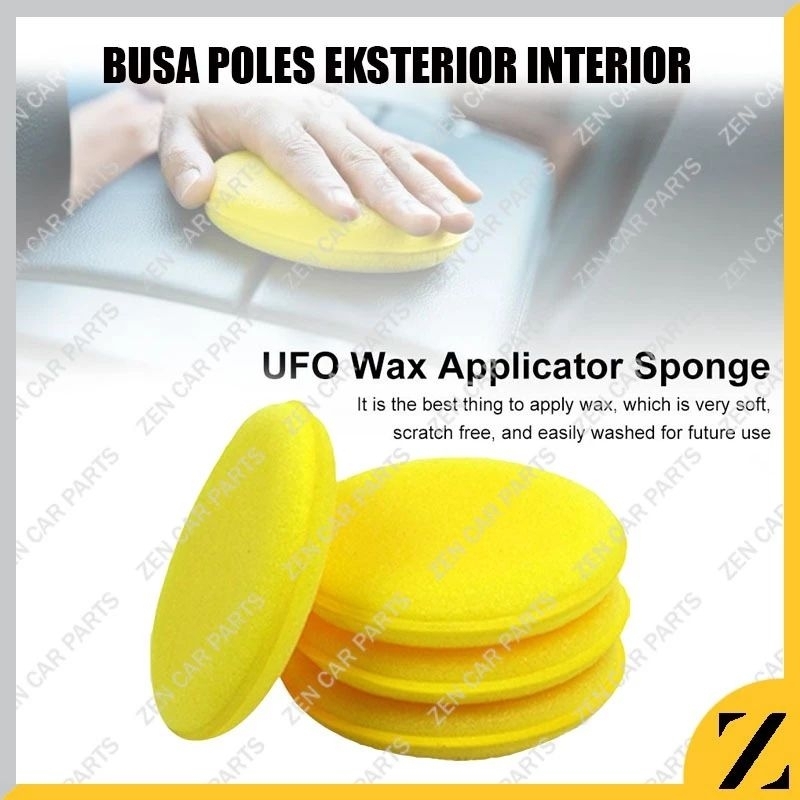 Applicator Pad Flat Busa Poles Model Rata untuk Waxing Mobil Motor Sponge poles