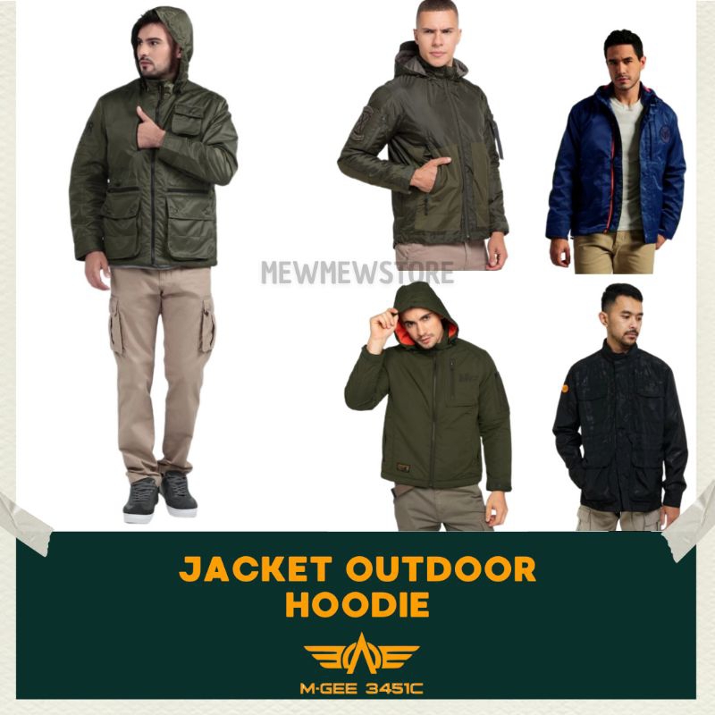 MGEE Jaket Pria Hoodie Outdoor//Jaket Outdoor Hoodie Pria
