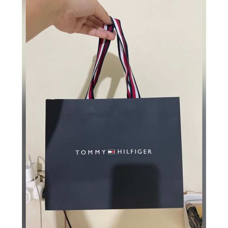 Paperbag tommy hilfiger original size kecil small paper bag tommy jeans tommy hilfiger bag tas