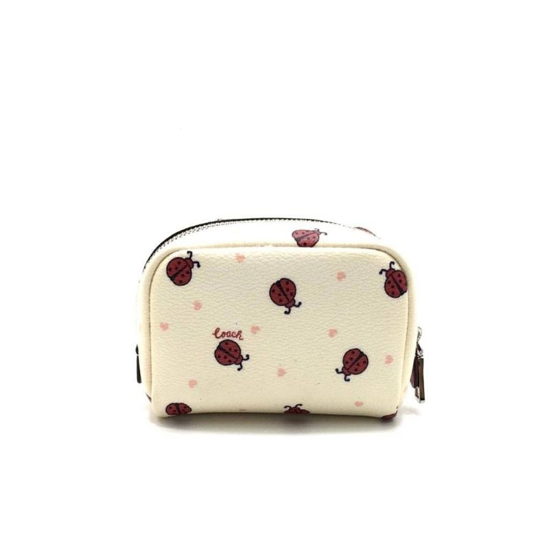 Cosmetic Bag Wanita CH Mini Boxy Cosmetic Case With Ladybug Print