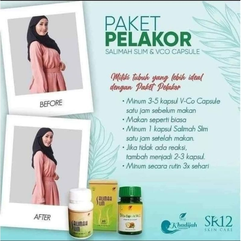 PAKET DIET /PELANGSING AMPUH /SALIMAH SLIM SR12/DIET AMPUH