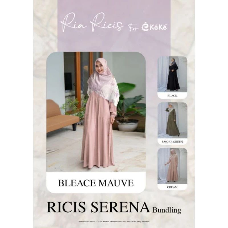 Ricis Serena by Keke | Gamis Keke Terbaru | Gamis Rayon | Gamis Polos Rayon | Gamis Hitam | Gamis Da