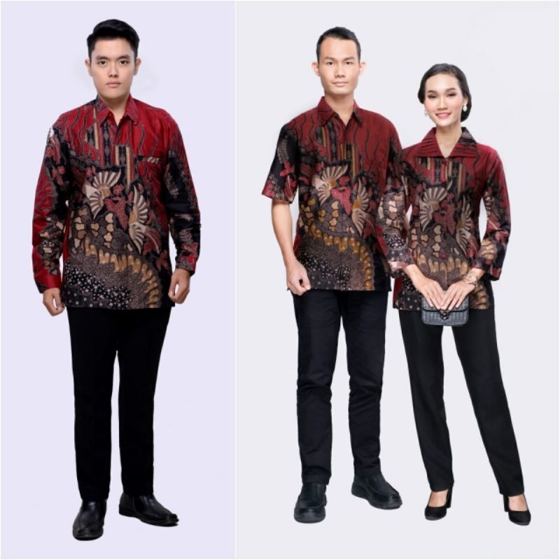 batik couple blus keris merah dan tosca