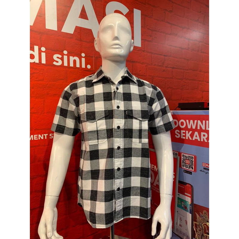 KEMEJA KOTAK-KOTAK USED JEANS MURAH
