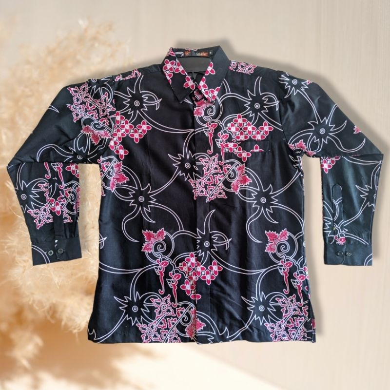Kemeja Batik Pria Bali Lestari Katun Baju Batik Furing Cowo Cowok Terbaru Katun Lengan Panjang