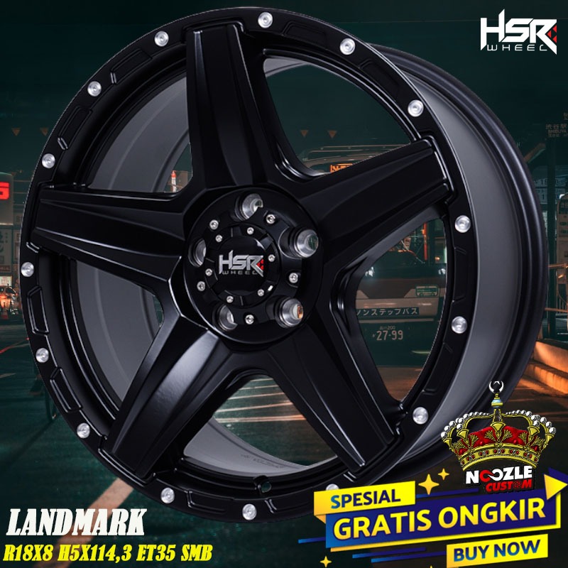 Velg Mobil Ring 18 Baut 5 offroad Palang 5 Type HSR Pelek Landmark Crv Outlander