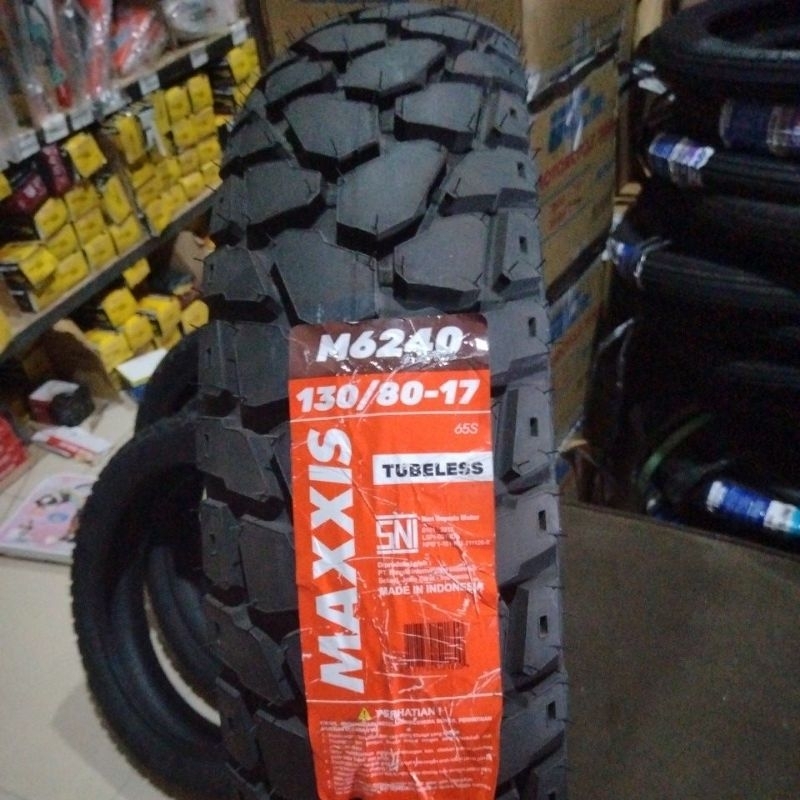 MAXXIS 130/80-17 M6240 BAN LUAR MAXIS DUAL PURPOSE TUBELESS RING 17 MOTOR ON/OFF ROAD 130 80 TUBLESS