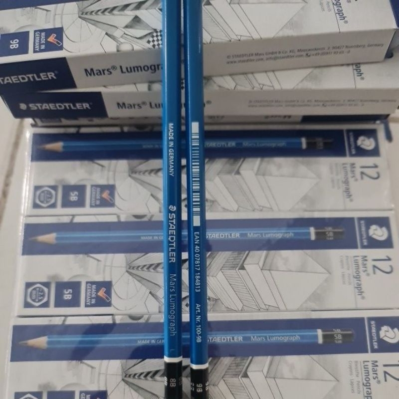 

pensil stadtler 5b dan 9b/8b biru