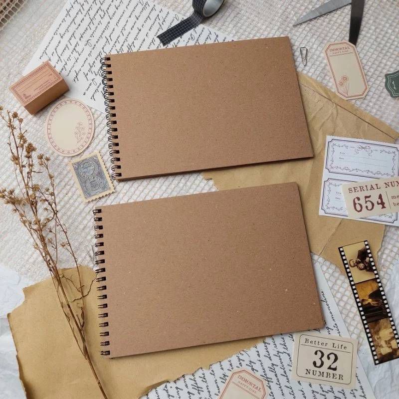 

[Bonus Sticker] Scrapbook Polos A5 A6/ Scrapbook Album Vintage Cokelat Hitam/ Buku Journal Deco