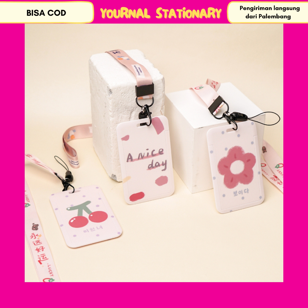 

ID Card Flashee Holder Kawai Korea Lucu Lanyard Photocard Gantungan Kartu Motif Baru Gaya Korea Flashee Name Tag COD