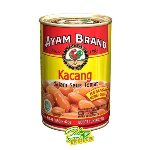 

Kacang Panggang Kaleng | Baked Beans Ayam Brand 425g