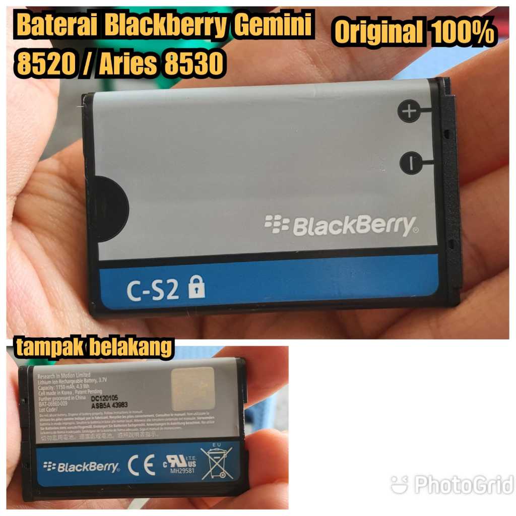 Baterai BB ori Asli Batre BB Gemini Jadul Baterai blackberry gemini 8520 cs2 original 100%