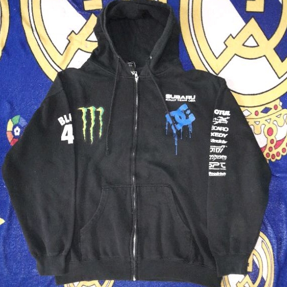 vintage Ken Block Subaru Rally Team Hoodie DC Shoes Monster Energy