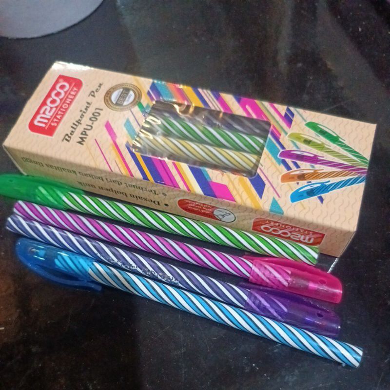 

bolpen ulir bolpoint murah pena ulir isi 12pcs