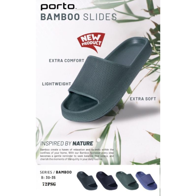 Sandal Selop Karet Anak Laki Laki Motif Polos Porto