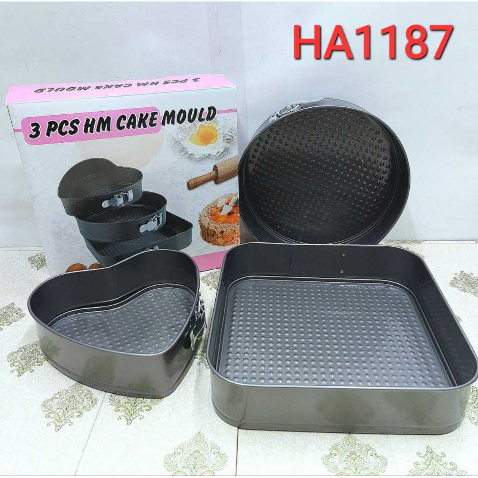 3pcs Shape Cake Mould M-382 | Cetakan / Loyang Kue 3pcs HM Cake Mould