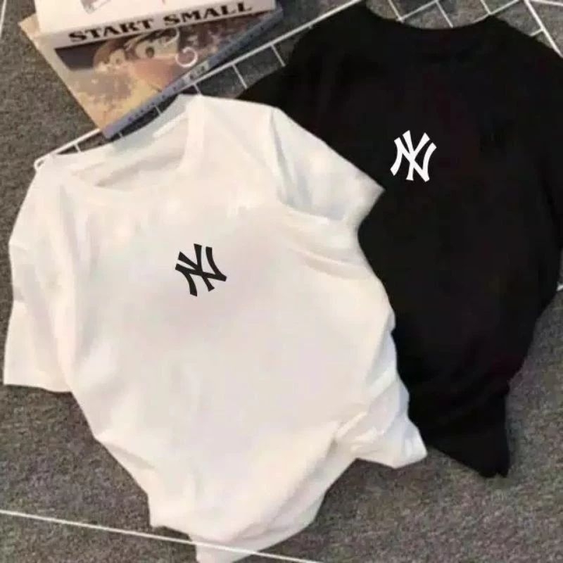 kaos distro premium logo NY tshrit pria wanita