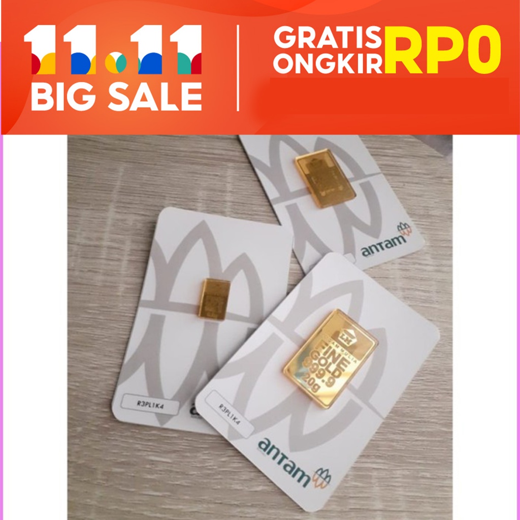 Replika tiruan Antam / tiruan emas batangan / logam mulia akrilik ber kartu antam (antam card)