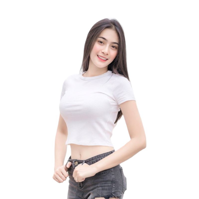 KAOS CROP TOP POLOS WANITA / KAOS CROP TOP / CROP POLOS / CROP WANITA / CROP TEE / CROP TOP OVERSIZE