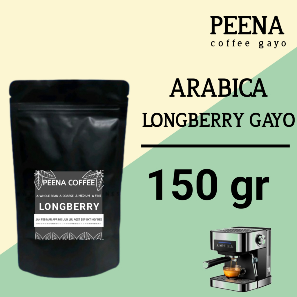 

bubuk kopi arabika gayo peena lanang longberry 150gr hulled medium to dark roasted