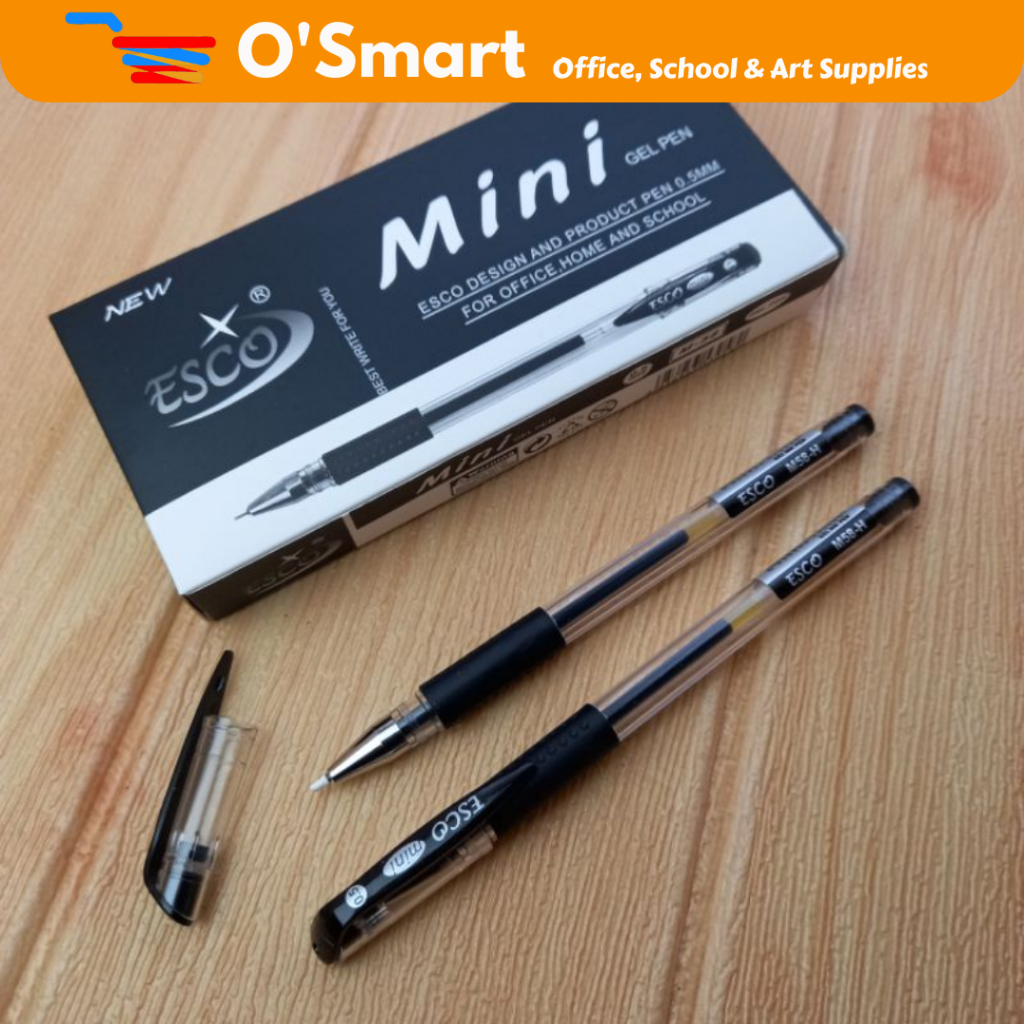 

ESCO Mini Pena Gel Pen 0.5 Hitam / Biru (Per Kotak isi 12 pcs)