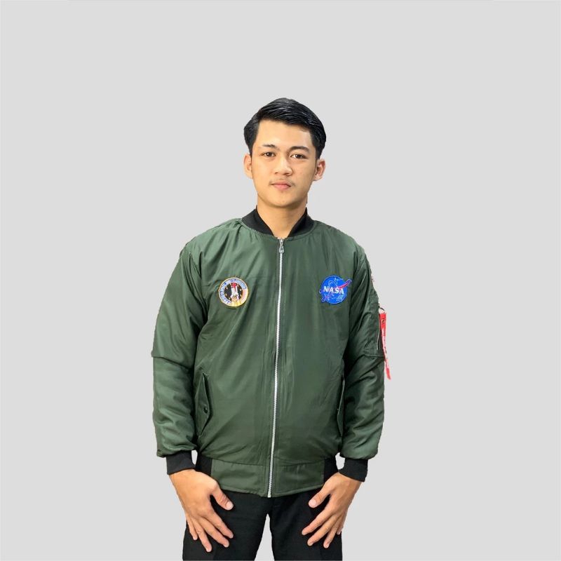 Jaket Pria || Jaket Bomber Nasa || Bomber Jacket Pria Bahan Despo