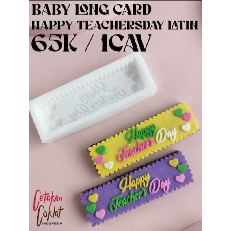 Cetakan Cokelat Babylongcard Happy Teachers Day Latin