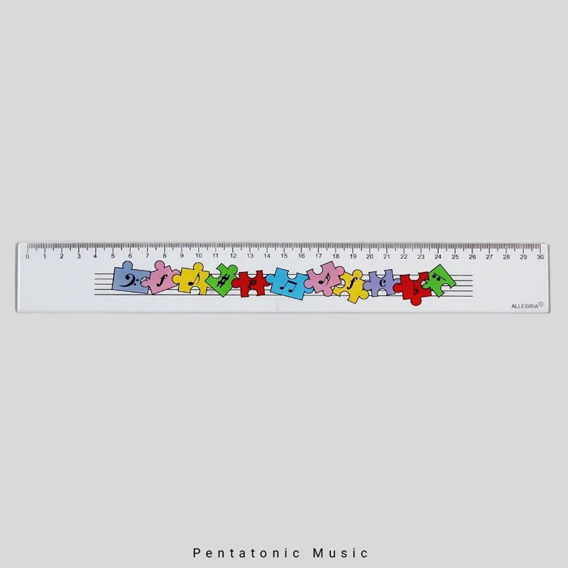 

Penggaris Musik 30cm Music Sign Transparent Ruler Alat Tulis Pentatonic