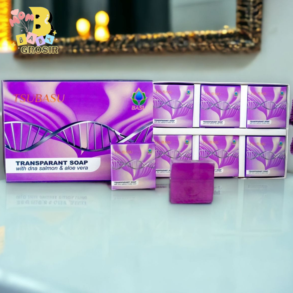 TSUBASU SABUN TRANSPARAN DNA SALMON & DNA SALMON/ ANTI AGING JERAWAT