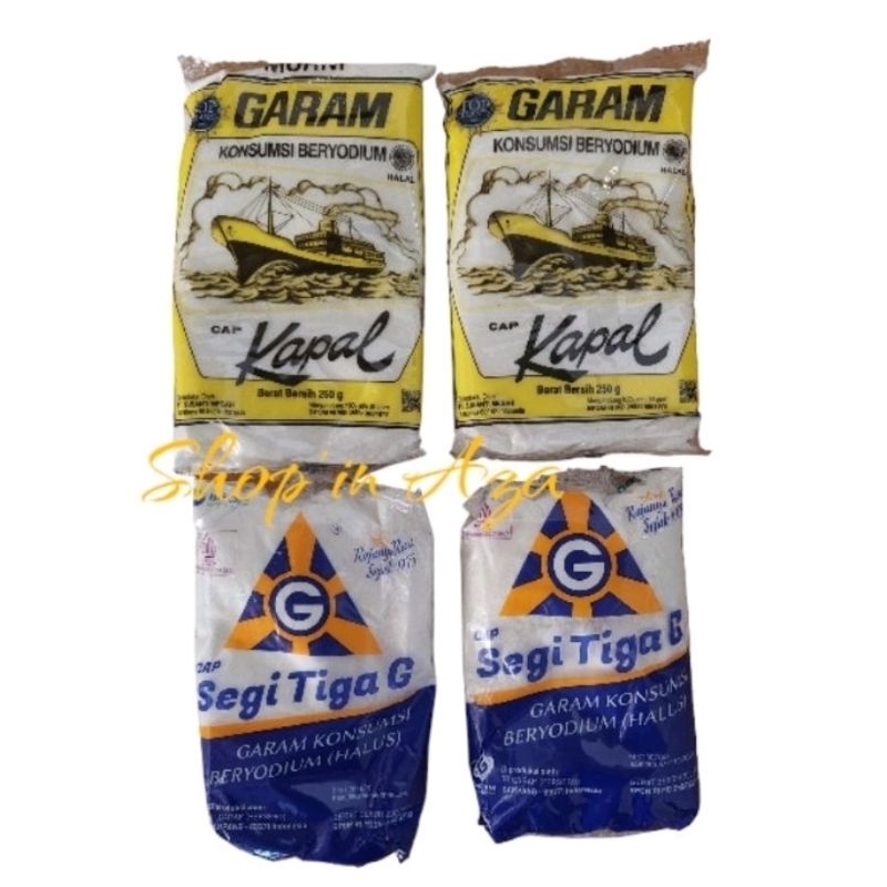 

Garam cap Daun & Garam cap kapal uk. 250gr & 500gr