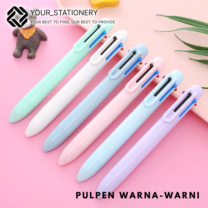 

[Your_Stationery] Pulpen 6 Warna / Ballpoint / Ballpen / 6 Colors - 0,7mm Ujung Bundar