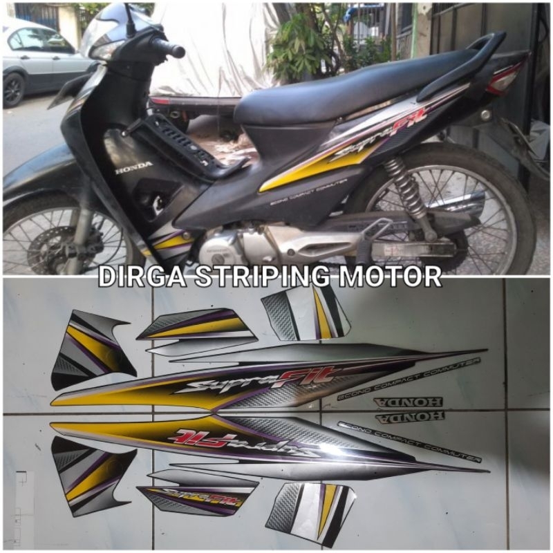 STIKER STRIPING LIST BODY MOTOR HONDA SUPRA FIT NEW 2006