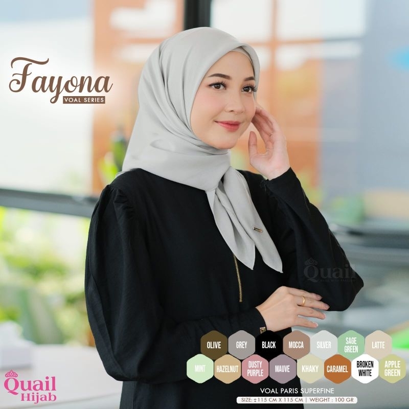 Square Fayona by Quail Hijab | Hijab Segi Empat