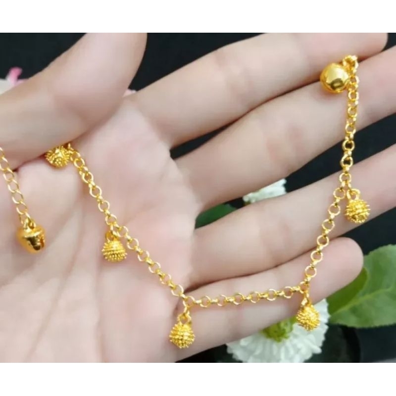 gelang kaki Rante emas dewasa