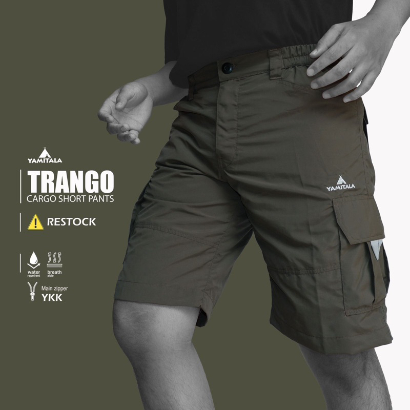 Celana Pendek Cargo Gunung Yamitala Trango Short Pants Quickdry Stretch Gowes Hiking Traveling Thomg