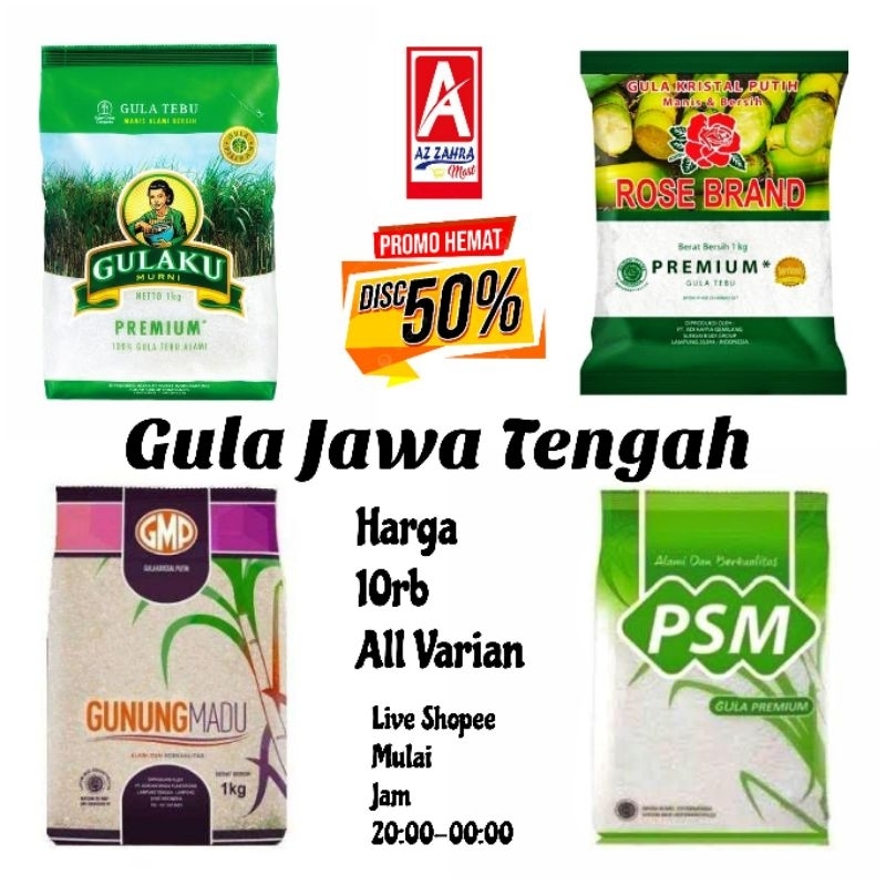 

GULA PASIR MURAH 1KG All Varian AREA JAWA TENGAH