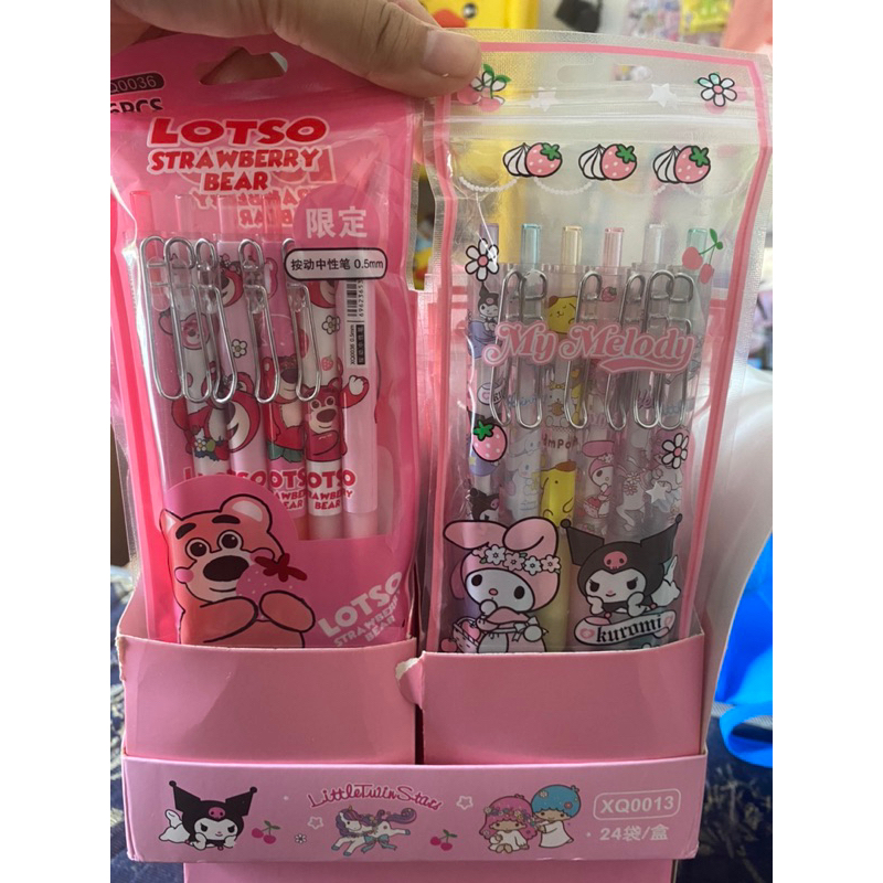 

Pulpen Gel sanrio dan lotso isi 6 pcs