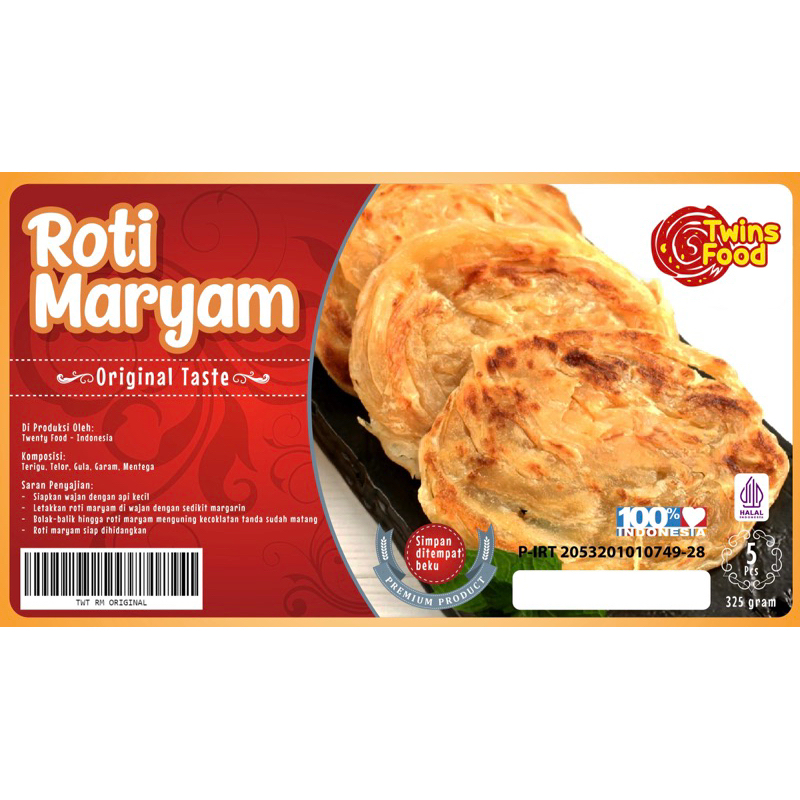 

[ISI 5] Roti Maryam Original isi 5 Pcs / Roti Canai / Roti Konde Original