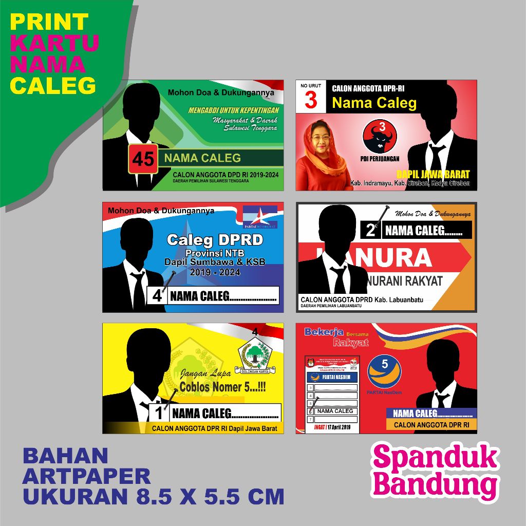 

CETAK KARTU NAMA PILEG / CETAK KARTU NAMA CALEG / CETAK STIKER VINYL CALEG METERAN ANTI AIR