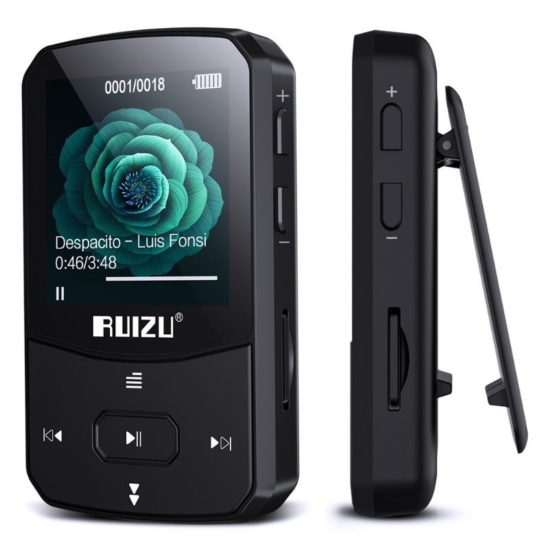 Ruizu X52 MP3 player bluetooth 5.0 sport pedometer stopwatch portabel clip 8Gb