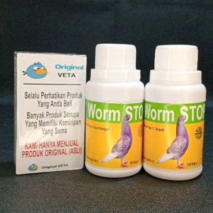 WORM STOP 100 KAPSUL PRODUK BARON MEMBASMI SEGALA PARASIT BURUNG MERPATI ORIGINAL BARON