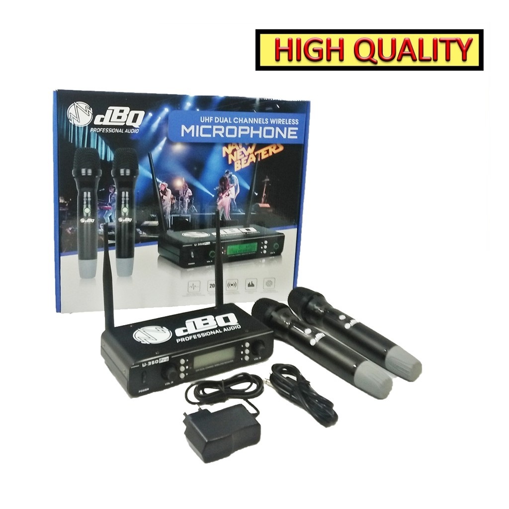 Microphone DBQ U350 PRO Mic UHF Dual Channels Wireless Professional U-350Pro