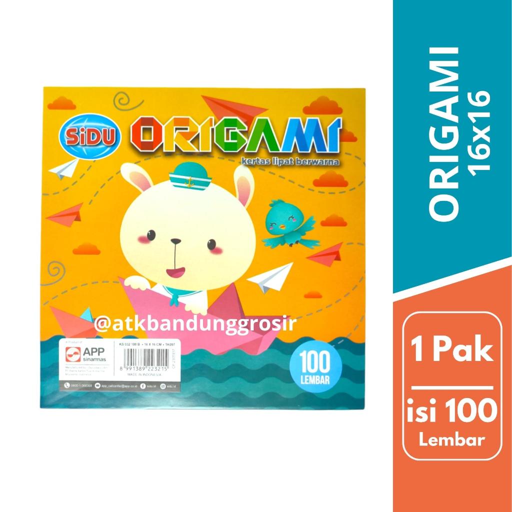 

Kertas Origami Kertas Lipat Sinar Dunia Origami 16x16 isi 100 Lembar Warna Polos 1 Sisi - Set