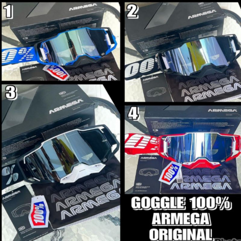 GOGGLE 100% ARMEGA ORIGINAL