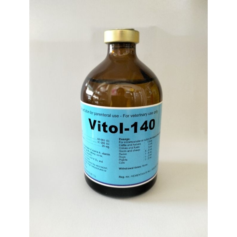 vitol-140 100ml vitamin A D E hewan ternak
